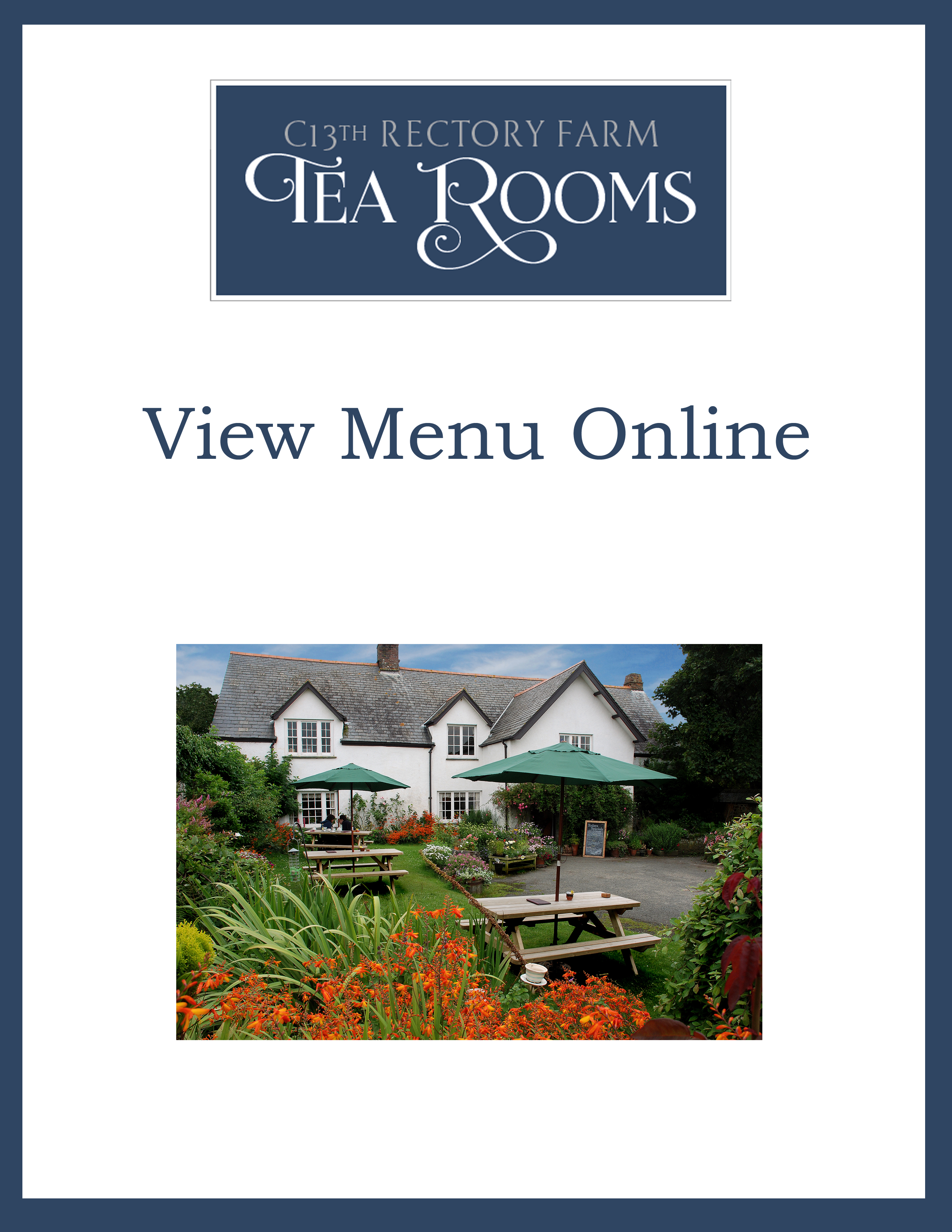 Click Here to View an Online Version of Our Speciality Teas Menu.